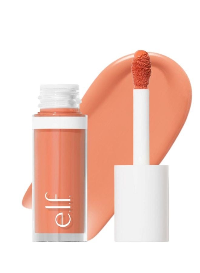 elf e.l.f. Camo Liquid Blush – Peach Perfect, Ultra-Pigmented Long-Lasting Dewy Liquid Blush, 4 ml - Image 1